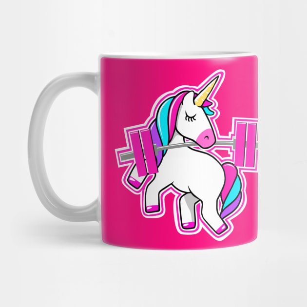 Barbell Unicorn, gym girl, fitness girl by TimAddisonArt